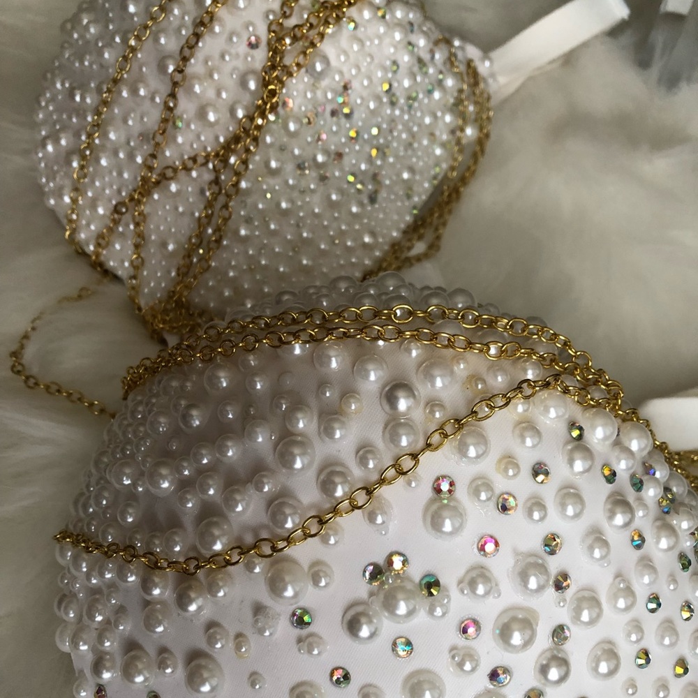 Handmade bra bedazzled